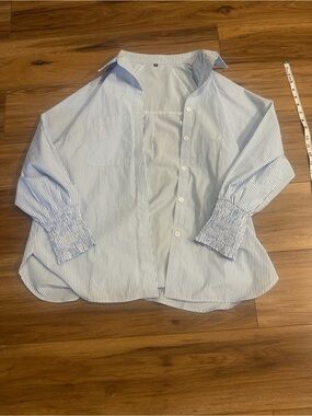 Women’s Button-Down Shirt - Light Blue Stripe